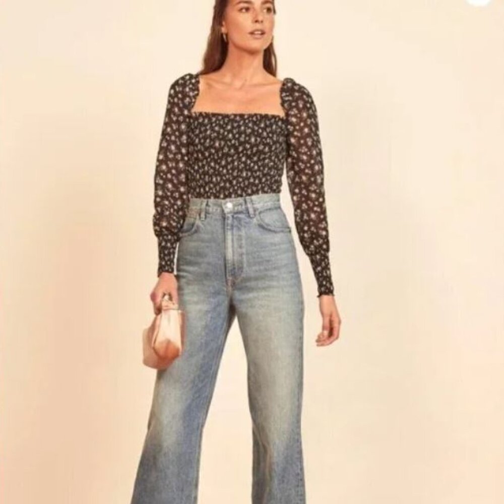 Reformation Pinto Top - Freesia Floral Print
